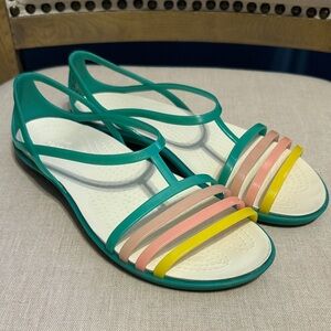 CROCS Isabella Strappy Jelly Sandals, Size 8